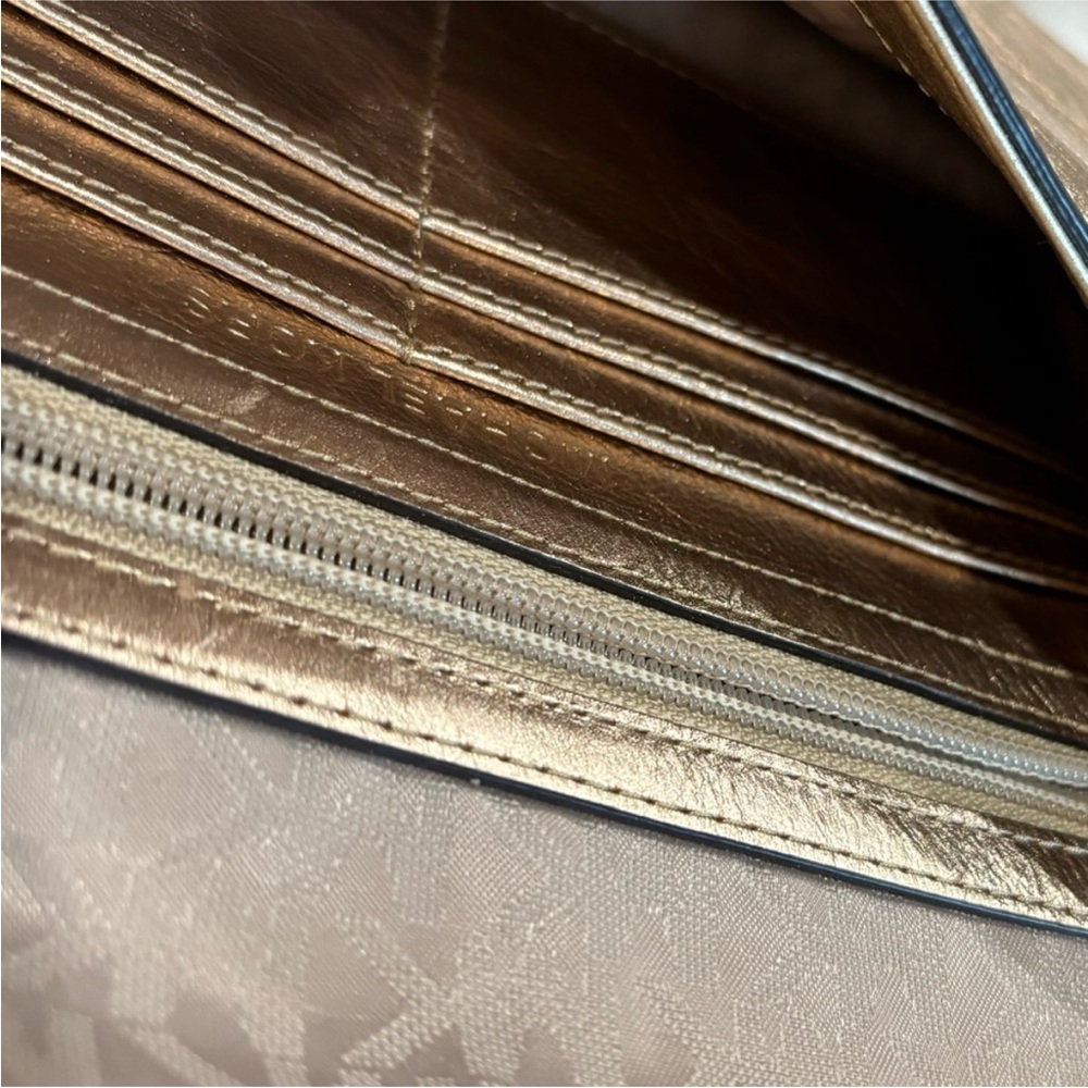 Michael Kors Metallic Gold Clutch - Picture 4 of 9
